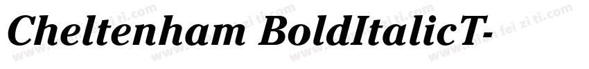 Cheltenham BoldItalicT字体转换